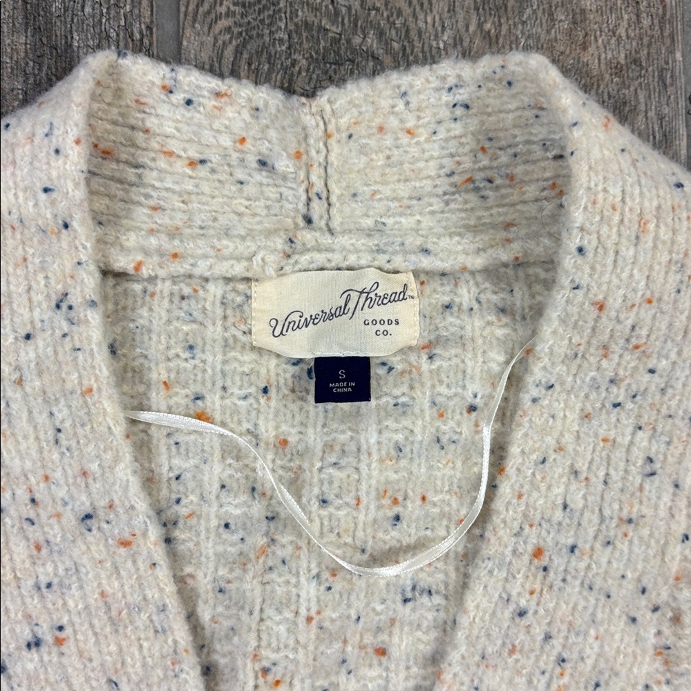 Women's Cream Cardigan Sweater - Picture 2 of 4